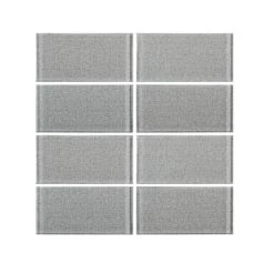 Jeffrey Court Canvas Glass Taupe 3 In. X 6 In. Glossy Glass Wall Tile (1 Sq. Ft. / Pack)