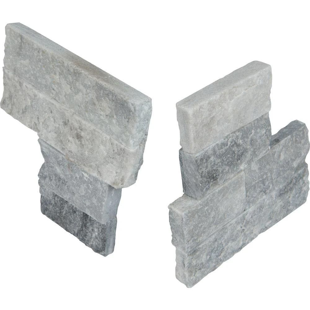 MSI Alaska Gray Ledger Corner 6 In. X 6 In. X 6 In. Natural Marble Wall Tile (2.5 Sq. Ft. / Case) - Image 3