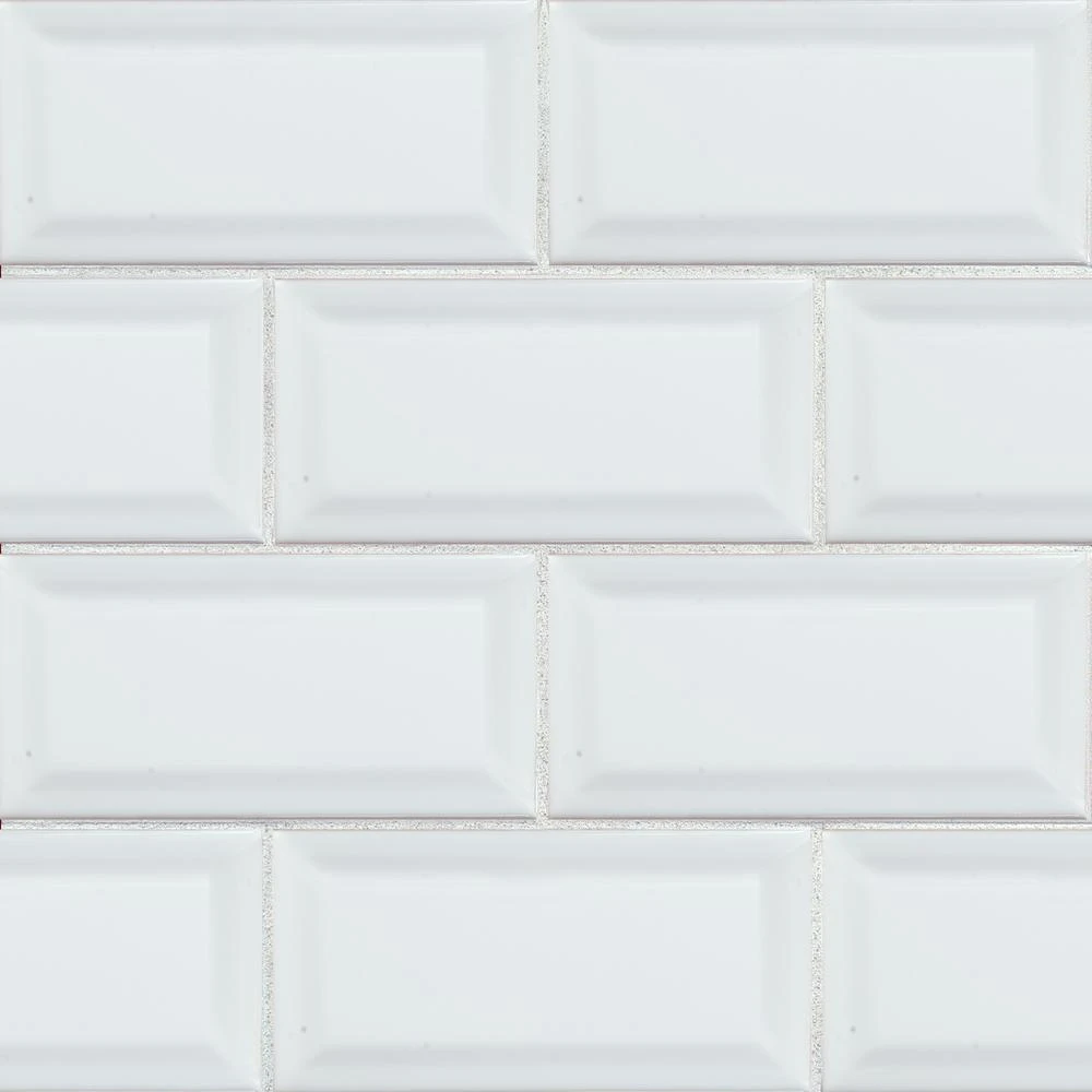 MSI Beveled 3 In. X 6 In. Glossy Ceramic White Subway Tile (1 Sq. Ft. / Case) - Image 3