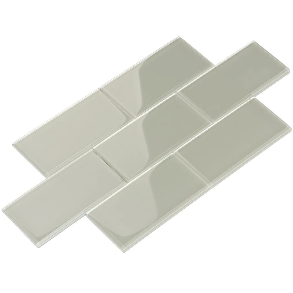 Giorbello Cool White 3 In. X 6 In. X 8mm Glass Subway Wall Tile (5.5 Sq. Ft./Case) - Image 11