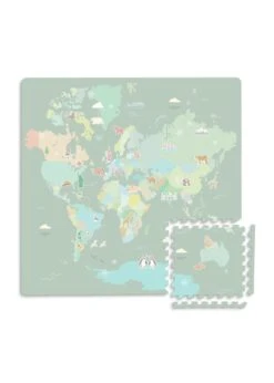 FloorPops Around The World Interlocking Floor Tiles 9 Tiles/9 Sq. Ft.