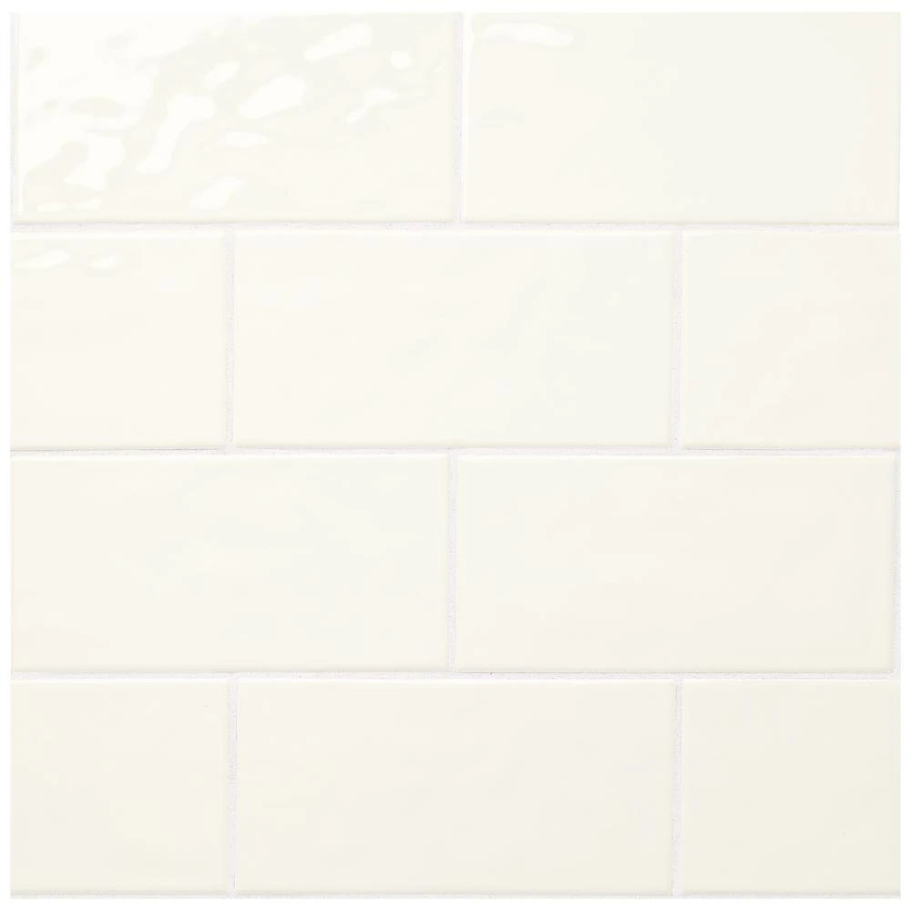 Marazzi LuxeCraft White 4 In. X 8 In. Glazed Ceramic Subway Wall Tile (10.5 Sq. Ft. / Case)