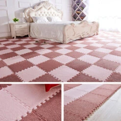 Interlocking Foam Floor Mat, Plush Puzzle Area Rugs Tiles For Tummy Time Crawling And Playing Ultra Thickness Playmat For Infants And Toddlers For Nursery Room