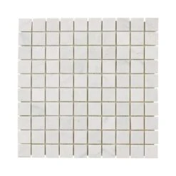 Jeffrey Court Carrara White 11.75 In. X 11.75 In. X 10 Mm Honed Marble Mosaic Floor And Wall Tile