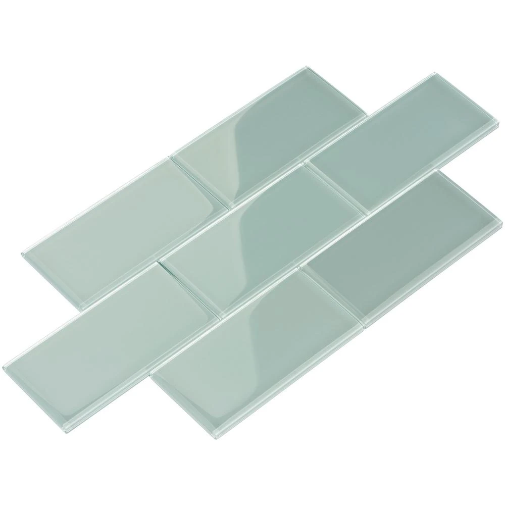 Giorbello Cool White 3 In. X 6 In. X 8mm Glass Subway Wall Tile (5.5 Sq. Ft./Case) - Image 14