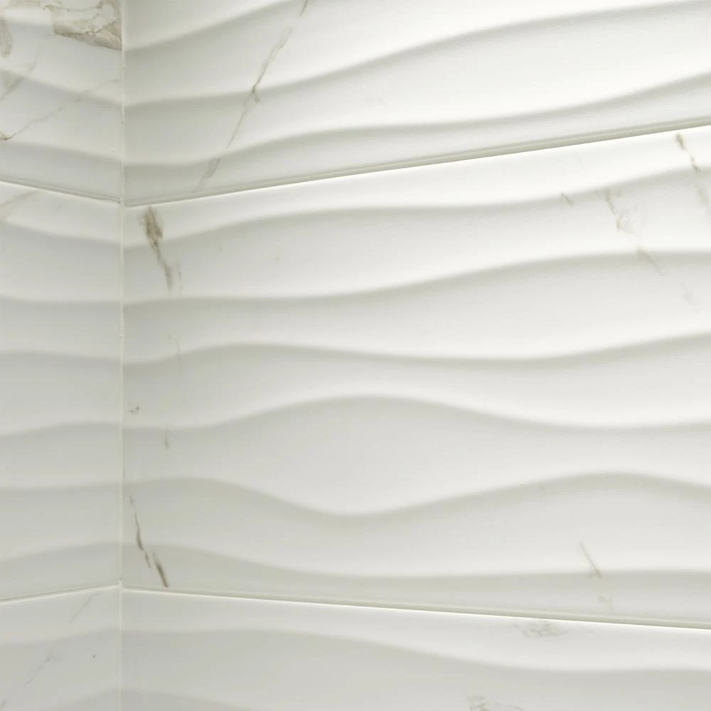 Marazzi Developed By Nature Calacatta 12 In. X 24 In. Glazed Ceramic Wave Wall Tile (14 Sq. Ft. / Case) - Image 4