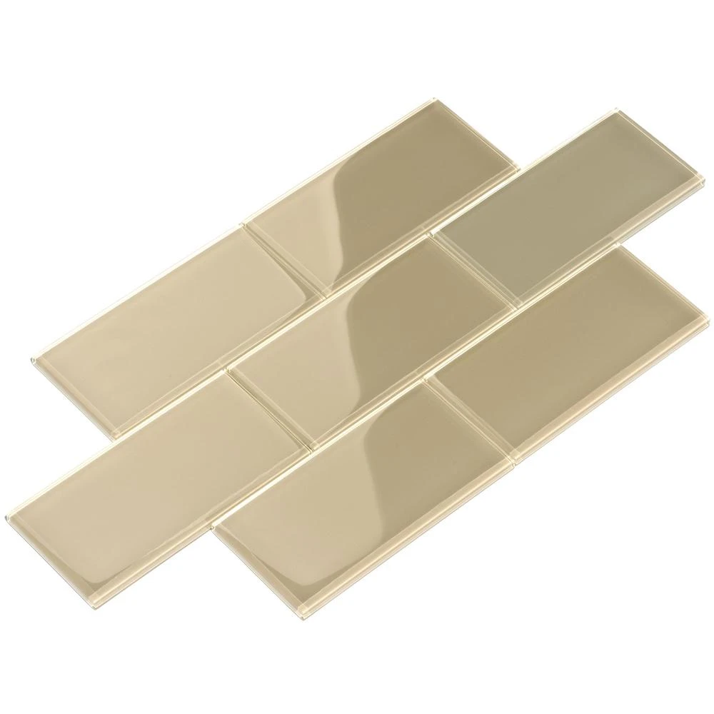 Giorbello Cool White 3 In. X 6 In. X 8mm Glass Subway Wall Tile (5.5 Sq. Ft./Case) - Image 4