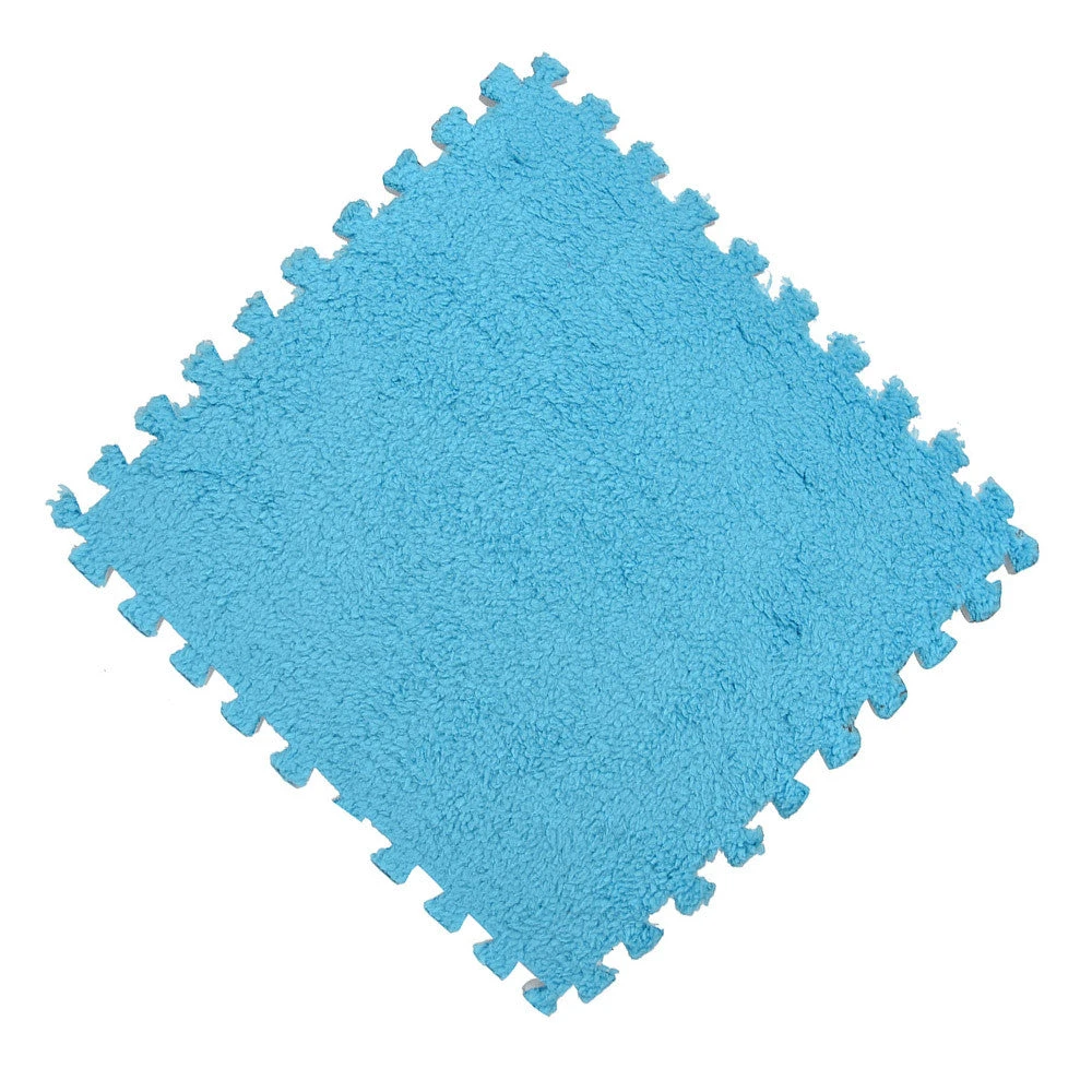 Tuscom 30*30cm Kids Carpet Foam Puzzle Mat EVA Shaggy Velvet Baby Eco Floor 6 Colors - Image 2
