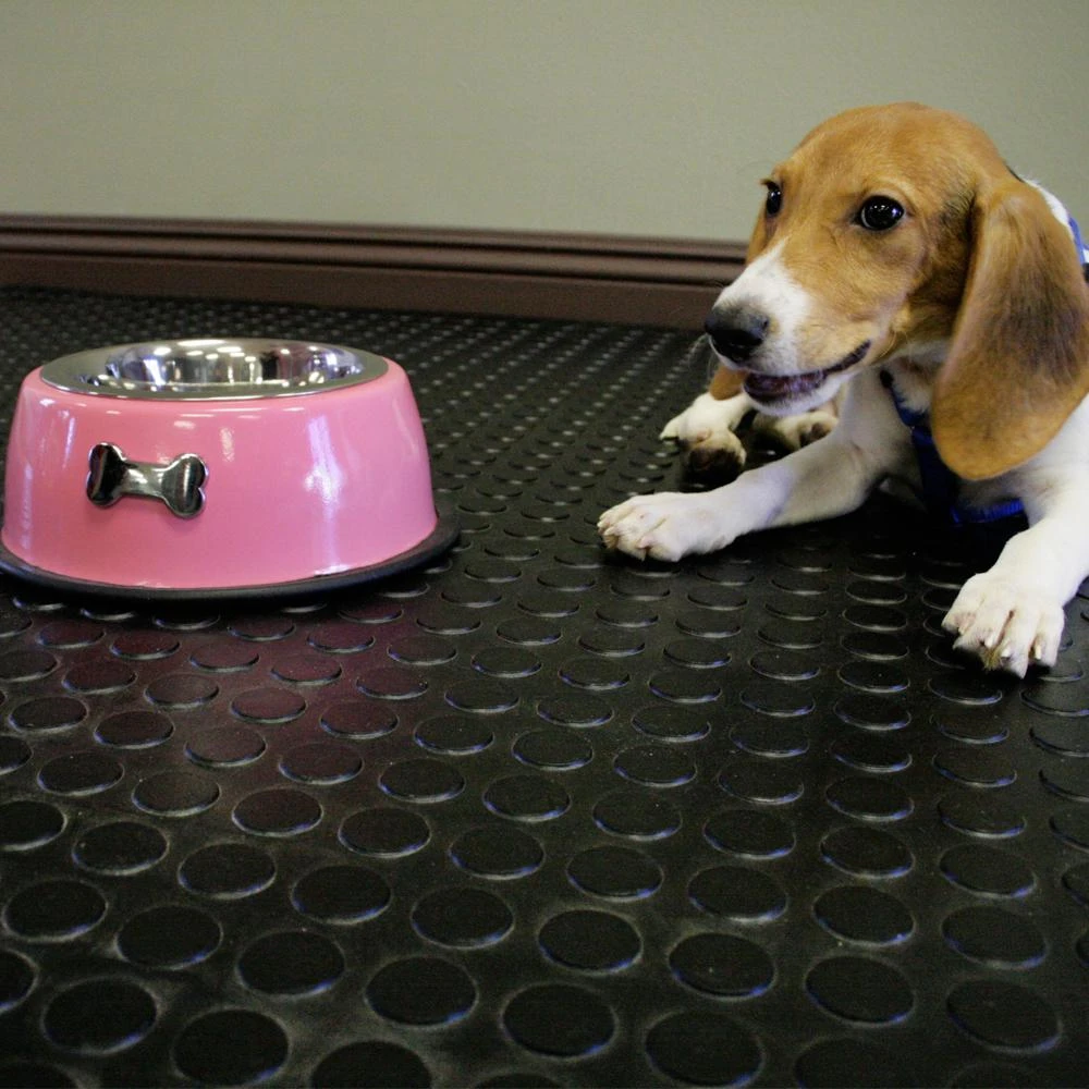 Rubber-Cal Coin Grip 4 Ft. X 20 Ft. Black Commercial Grade PVC Flooring - Image 6