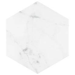Merola Tile Classico Carrara Hexagon 7 In. X 8 In. Porcelain Floor And Wall Tile (7.67 Sq. Ft. / Case)