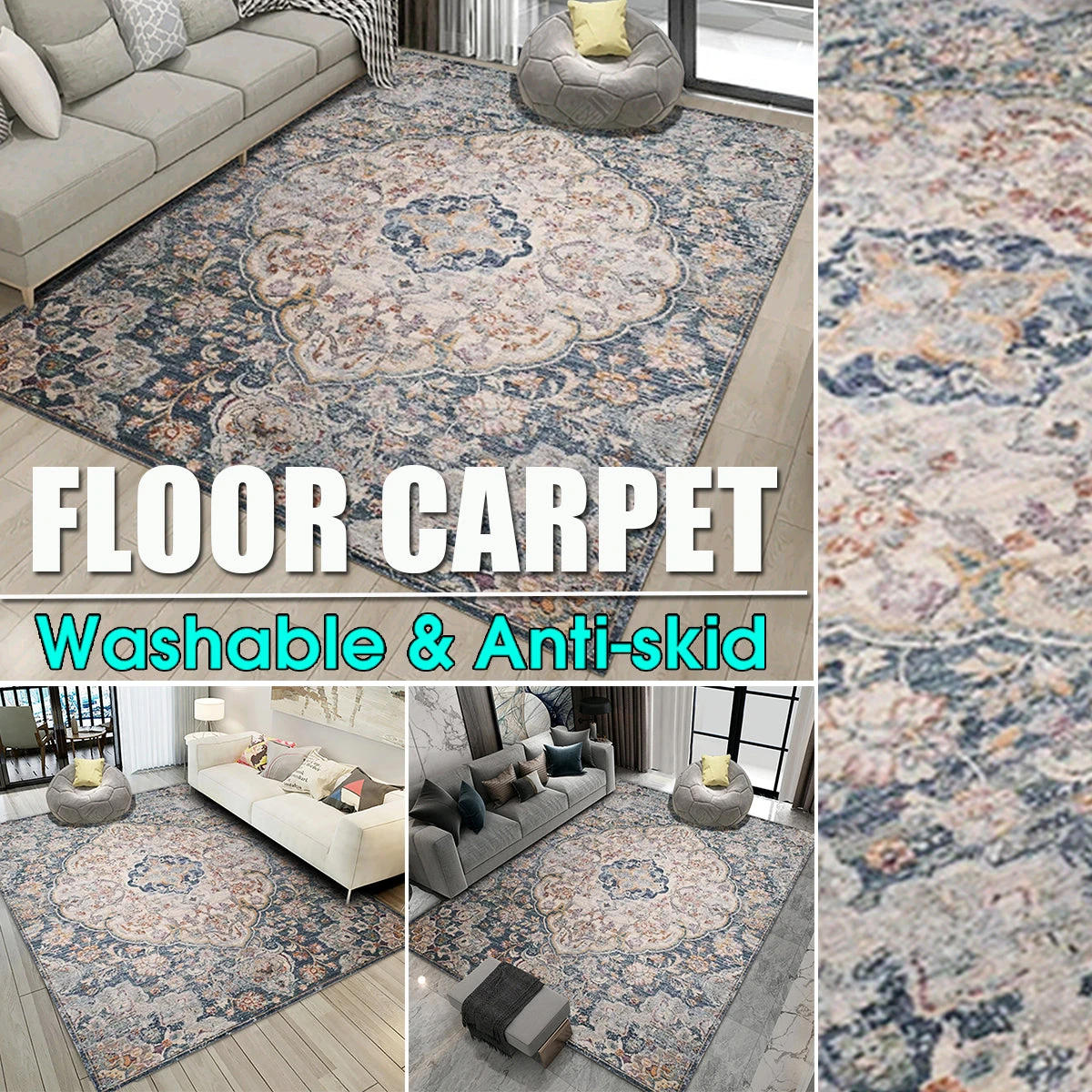 Floor Carpet Rug Mat Non Slip Area Rug Carpet Large For Living-room Doorway Bedroom Bathroom Balcony(optional Size) - Image 2