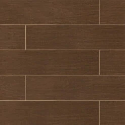 Heathland 6-in X 24-in Wood Look Porcelain Field Tile In Walnut