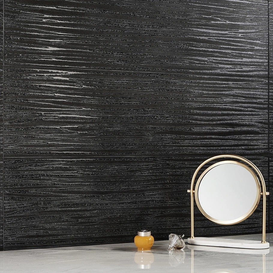 Bond Tile Remnant River Black 11 In. X 40 In. Textured Ceramic Wall Tile (4 Pieces 12.48 Sq. Ft. / Case) - Image 2