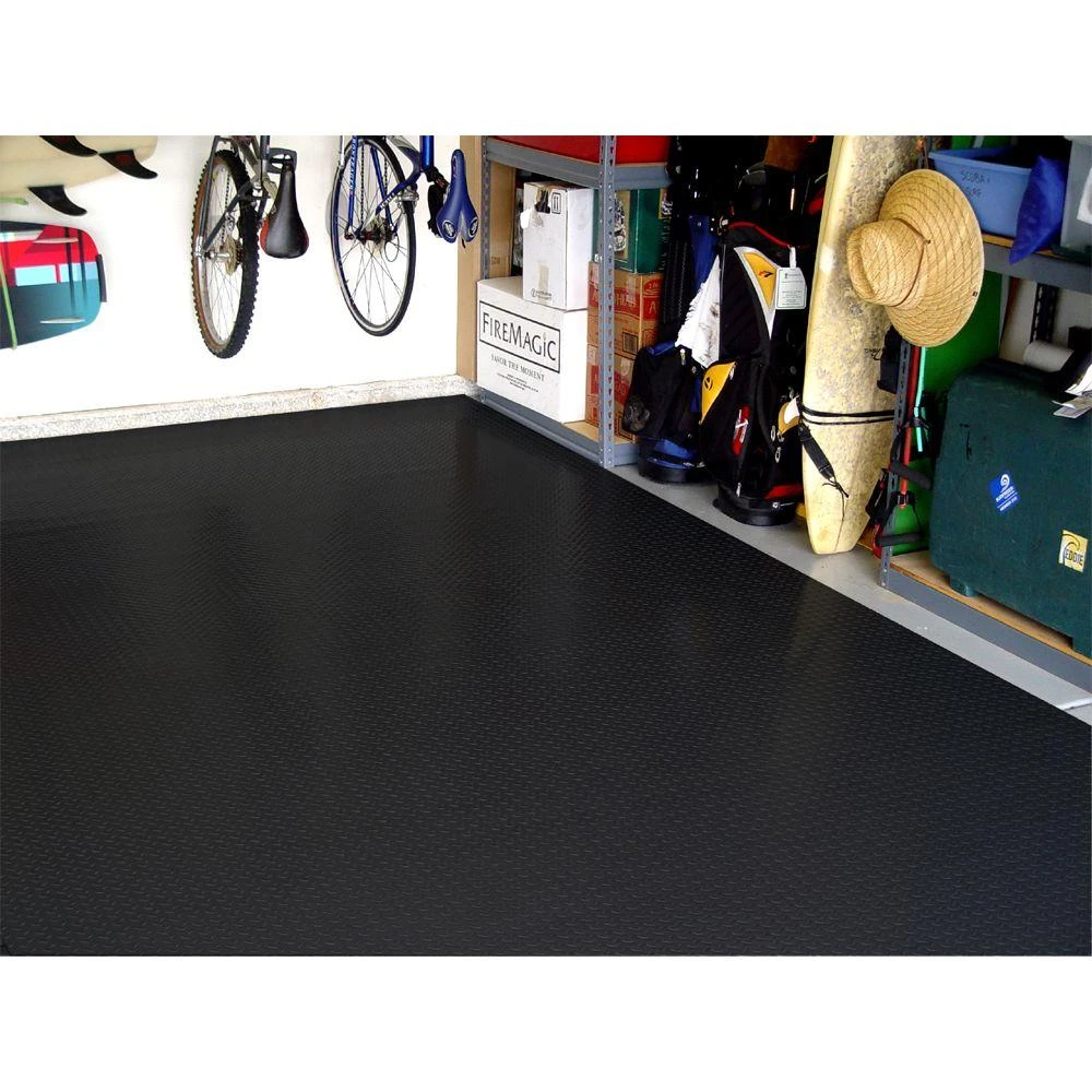 Diamond Deck 5 Ft. X 35 Ft. Black Textured PVC Rollout Flooring - Image 2